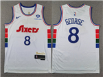 Philadelphia 76ers #8 Paul George 2024-25 White City Edition Swingman Jersey