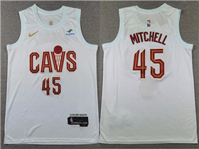 Cleveland Cavaliers #45 Donovan Mitchell White Swingman Jersey