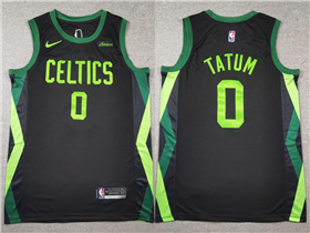 Boston Celtics #0 Jayson Tatum 2024-25 Black City Edition Swingman Jersey