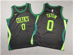 Boston Celtics #0 Jayson Tatum Youth 2024-25 Black City Edition Swingman Jersey