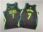 Boston Celtics #7 Jaylen Brown Youth 2024-25 Black City Edition Swingman Jersey