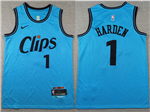 Los Angeles Clippers #1 James Harden 2024-25 Blue City Edition Swingman Jersey