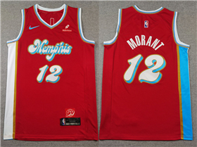 Memphis Grizzlies #12 Ja Morant 2024-25 Red City Edition Swingman Jersey