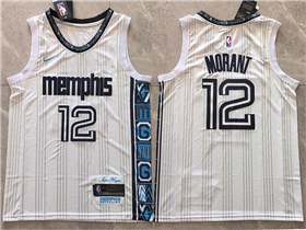Memphis Grizzlies #12 Ja Morant 2025-26 White City Edition Swingman Jersey