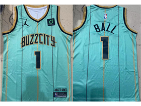 Charlotte Hornets #1 LaMelo Ball Youth Teal City Edition Swingman Jersey