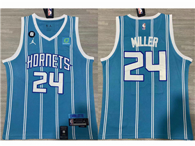 Charlotte Hornets #24 Brandon Miller Teal Swingman Jersey