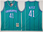 Charlotte Hornets #41 Glen Rice Teal Hardwood Classics Jersey