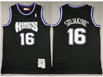 Sacramento Kings #16 Peja Stojaković 2001-02 Black Hardwood Classics Jersey