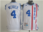 Sacramento Kings #4 Chris Webber 1960 Royals White Hardwood Classics Jersey