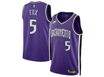 Sacramento Kings #5 De'Aaron Fox 2024-25 Purple Classic Edition Swingman Jersey 