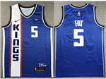 Sacramento Kings #5 De'Aaron Fox 2023-24 Blue City Edition Swingman Jersey 
