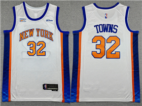 New York Knicks #32 Karl-Anthony Towns 2025-26 Cream City Edition Swingman Jersey