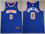 New York Knicks #0 Donte DiVincenzo Blue Swingman Jersey
