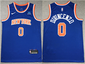 New York Knicks #0 Donte DiVincenzo Blue Swingman Jersey