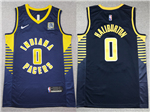 Indiana Pacers #0 Tyrese Haliburton Navy Swingman Jersey