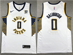 Indiana Pacers #0 Tyrese Haliburton White Swingman Jersey