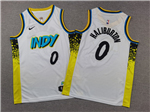 Indiana Pacers #0 Tyrese Haliburton Youth 2024-25 White City Edition Swingman Jersey