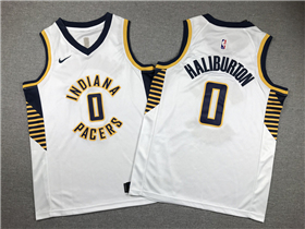 Indiana Pacers #0 Tyrese Haliburton Youth White Swingman Jersey