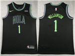 New Orleans Pelicans #1 Zion Williamson 2023-24 Black City Edition Swingman Jersey