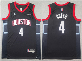 Houston Rockets #4 Jalen Green Black Swingman Jersey