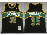Seattle SuperSonics #35 Kevin Durant 2007-08 Black Hardwood Classics Jersey