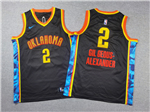Oklahoma City Thunder #2 Shai Gilgeous-Alexander Youth 2024-25 Black City Edition Swingman Jersey