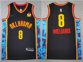 Oklahoma City Thunder #8 Jalen Williams 2024-25 Black City Edition Swingman Jersey