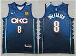 Oklahoma City Thunder #8 Jalen Williams 2025-26 Navy City Edition Swingman Jersey