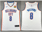 Oklahoma City Thunder #8 Jalen Williams White Swingman Jersey