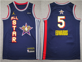2025 NBA All-Star Game #5 Anthony Edwards Navy Swingman Jersey