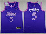 Minnesota Timberwolves #5 Anthony Edwards 2025-26 Deep Purple City Edition Swingman Jersey