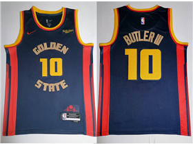 Golden State Warriors #10 Jimmy Butler III 2024-25 Navy City Edition Swingman Jersey