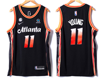 Atlanta Hawks #11 Trae Young 2022-23 Black City Edition Swingman Jersey