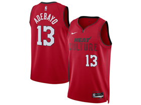 Miami Heat #13 Bam Adebayo 2024-25 Red City Edition Swingman Jersey