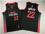 Miami Heat #22 Jimmy Butler Youth 2023-24 Black City Edition Swingman Jersey