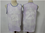 Los Angeles Lakers #23 Lebron James Cloudy Skies Hardwood Classics Jersey