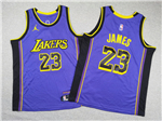 Los Angeles Lakers #23 Lebron James Youth 2022-25 Purple Statement Swingman Jersey