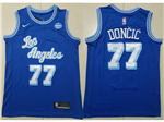 Los Angeles Lakers #77 Luka Dončić Blue Swingman Jersey