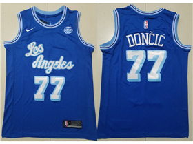 Los Angeles Lakers #77 Luka Dončić Blue Swingman Jersey