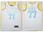Los Angeles Lakers #77 Luka Dončić White Classic Swingman Jersey
