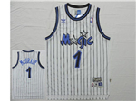 Orlando Magic #1 Tracy McGrady White Hardwood Classics Jersey