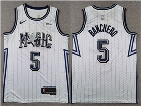 Orlando Magic #5 Paolo Banchero 2024-25 White City Edition Swingman Jersey