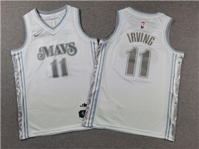 Dallas Mavericks #11 Kyrie Irving Youth 2024-25 White City Edition Swingman Jersey