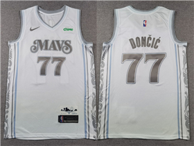 Dallas Mavericks #77 Luka Dončić 2024-25 White City Edition Swingman Jersey