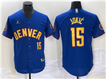 Denver Nuggets #15 Nikola Jokić Blue Baseball Jersey