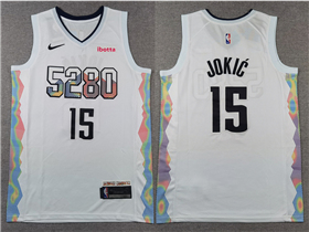 Denver Nuggets #15 Nikola Jokić 2024-25 White City Edition Swingman Jersey