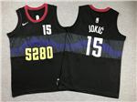 Denver Nuggets #15 Nikola Jokić Youth 2023-24 Black City Edition Swingman Jersey