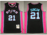San Antonio Spurs #21 Tim Duncan 1998-99 Black Reload Hardwood Classics Jersey