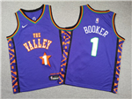 Phoenix Suns #1 Devin Booker Youth 2024-25 Purple City Edition Swingman Jersey