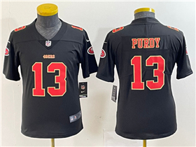San Francisco 49ers #13 Brock Purdy Youth Carbon Black Fashion Limited Jersey